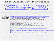 Tablet Screenshot of pownuk.com